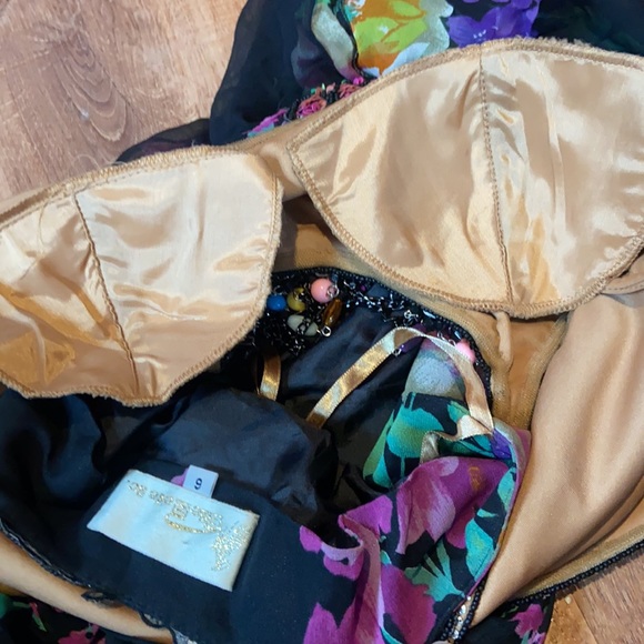 Vintage Black and Purple Floral Dress - Picture 13 of 16